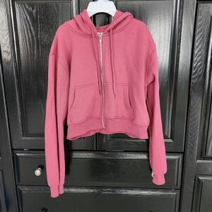 Urban Outfiters - Pink Hoodie with Front Zipper